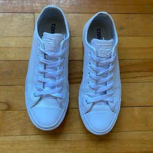 White Leather Converse All Star Low Top
